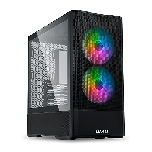 LIAN LI LANCOOL 207 ATX PC Case, RGB Gaming Computer Case, Airflow Optimized Mesh Panels Tower Chassis w/ 2x120mm ARGB PWM Fans Pre-Installed, USB Type-C Port, Tempered Glass Side Panel (Black)