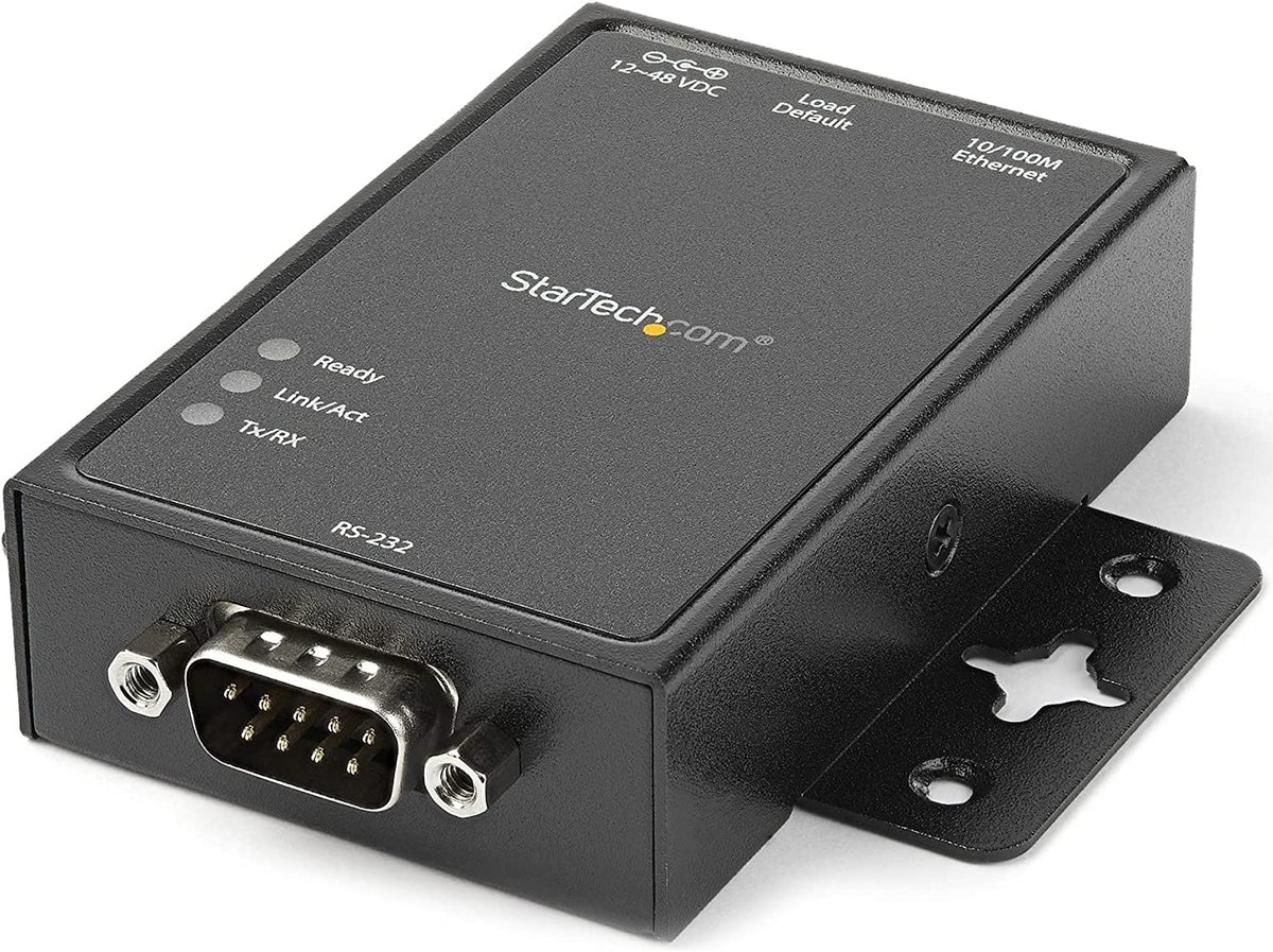 StarTech.com 1 Port RS232 to Ethernet IP Converter / Device Server - Aluminum - Serial over IP Device Server - Serial to IP Converter (NETRS2321P)