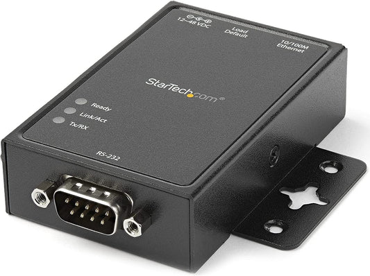 StarTech.com 1 Port RS232 to Ethernet IP Converter / Device Server - Aluminum - Serial over IP Device Server - Serial to IP Converter (NETRS2321P)