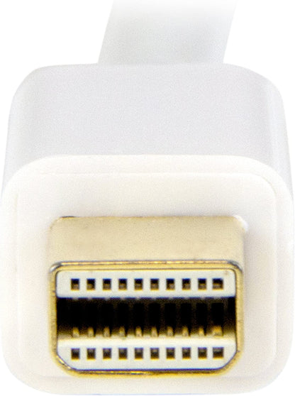 StarTech.com Mini DisplayPort to HDMI Converter Cable - 3 ft (1m) - mDP to HDMI Adapter with Built-in Cable - (M / M) Ultra HD 4K - White (MDP2HDMM1MW) 3 ft / 1 m White