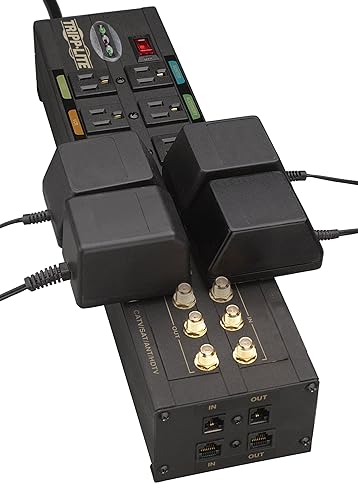 Tripp Lite HT10DBS Home Theater Isobar Surge Protector 10 Outlet RJ11 RJ45 Coax 10 Outlet + TEL/TV/NET Outlet