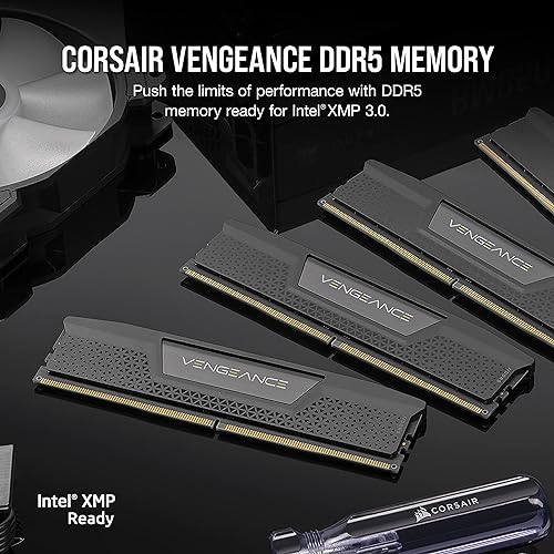 CORSAIR VENGEANCE DDR5 RAM 64GB (2x32GB) 6400MHz CL32 Intel XMP iCUE Compatible Computer Memory - Black (CMK64GX5M2B6400C32) 64GB (2x32GB) Black