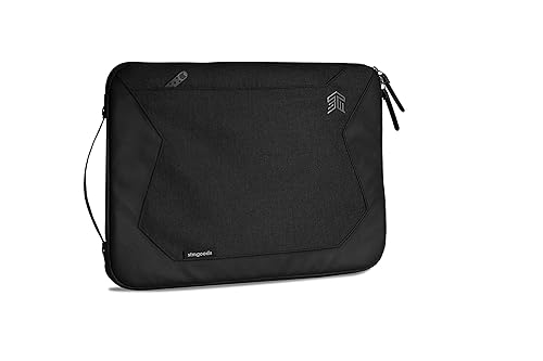 STM Myth Fleece-Lined Laptop Sleeve with Removable Strap for 13" Laptop - Black (stm-114-184M-05)
