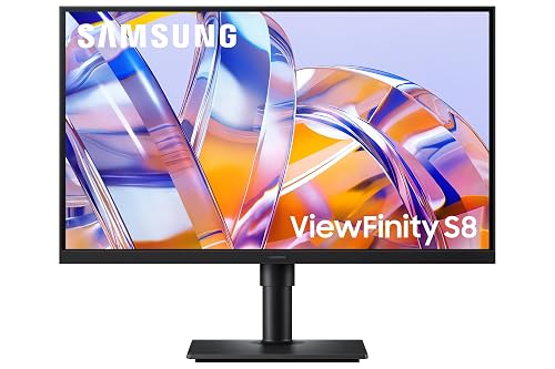 SAMSUNG ViewFinity S8 32 inch Business Monitor UHD VA High Resolution 60Hz 5ms HDR10 - USB-C+DP+USB A to B, 3 Year Warranty - (LS32H804UANXGO) [Canada Version]