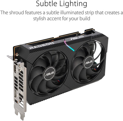 ASUS Dual AMD Radeon RX 6400 4GB GDDR6 Gaming Graphics Card (AMD RDNA 2, PCIe 4.0, 4GB GDDR6 Memory, HDMI 2.1, DisplayPort 1.4a, Axial-tech Fan Design, 0dB Technology)