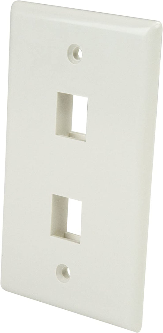 StarTech.com Dual Outlet RJ45 Universal Wall Plate White