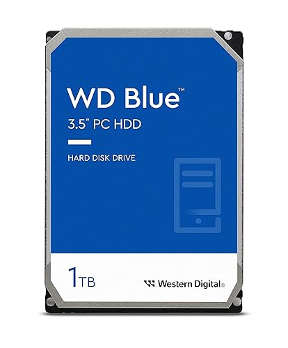 Western Digital WD Blue 1TB Desktop Hard Disk Drive - 7200 RPM SATA 6Gb/s 64MB Cache 3.5 Inch - WD10EZEX