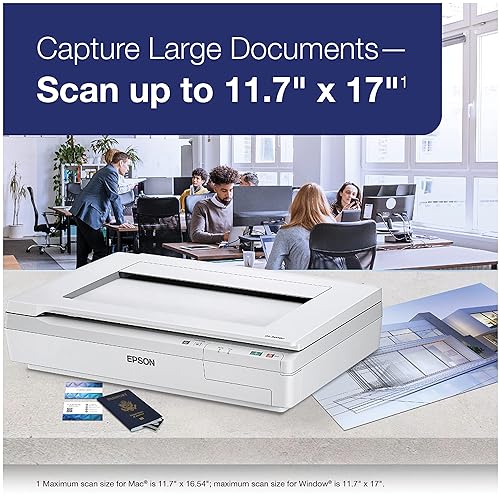 Epson Canada Inc Epson Workforce DS-50000 Large Format Sheet-Fed Colour Document and Image Scanner (B11B204121)