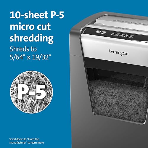 Kensington OfficeAssist Shredder M150-HS Anti-Jam Micro Cut (K52077AM) P5 Micro Cut