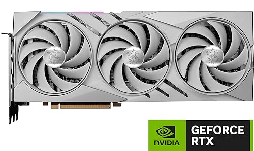 MSI Gaming RTX 4080 Super 16G Gaming X Slim White Graphics Card (NVIDIA RTX 4080 Super, 256-Bit, Boost Clock: 2625 MHz, 16GB GDRR6X 23 Gbps, HDMI/DP, Ada Lovelace Architecture)