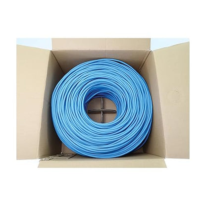 Tripp Lite Cat6 Ethernet Cable 1000ft Bulk Spool, Blue, 1 Gbps / 550 MHz Copper Network Cable, 23 AWG Solid Core Bare Wire, Flame-Resistant LSZH CMR Jacket, (N222-01K-BL-LS)
