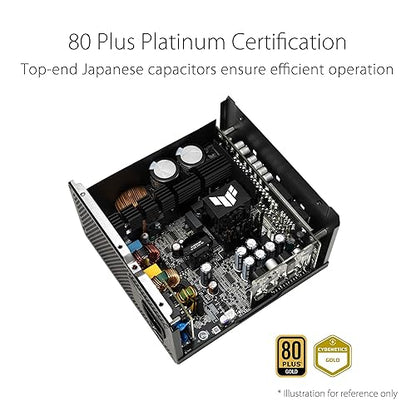 ASUS TUF Gaming 1200W Gold (1200 Watt, ATX 3.0 Compatible Fully Modular Power Supply, 80+ Gold Certified, Military-Grade Components, Dual Ball Bearing, Axial-tech Fan, PCB Coating)