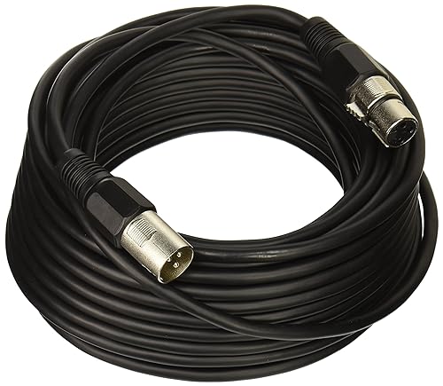 C2G 40062 Pro-Audio XLR Male to XLR Female Cable, Black (50 Feet, 15.24 Meters)