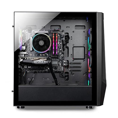 iBUYPOWER TraceMesh Gaming PC Computer Desktop TMA7N4601 (AMD Ryzen 7 5700, RTX 4060 8GB, 16GB DDR4 3200 (8x2), 1TB NVMe SSD, WiFi Ready, Windows 11 Home)