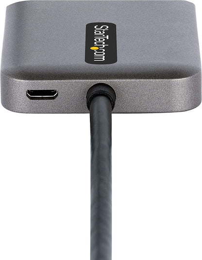 StarTech.com DP to Dual HDMI MST HUB - Dual HDMI 4K 60Hz - DisplayPort Multi Monitor Adapter with 1ft / 30cm Cable - DP 1.4 Multi Stream Transport Hub, DSC | HBR3 - DP to HDMI Splitter (MST14DP122HD)
