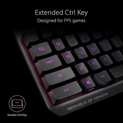 ASUS ROG Strix Scope RX Gaming Keyboard | ROG RX Optical Mechanical Blue Switches, Programmable Macro, Aura Sync RGB Lighting, USB 2.0 Passthrough, IP57 Waterproof &amp; Dust Resistance, Alloy Top Plate ROG Blue Optical Switches