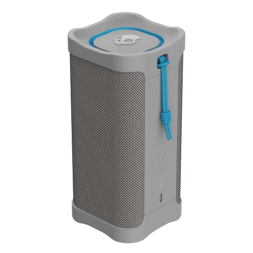 Skullcandy Terrain XL Wireless Bluetooth Speaker - IPX7 Waterproof Portable Speaker, 18 Hours Battery, Nylon Wrist Wrap, True Wireless Stereo Grey Terrain XL
