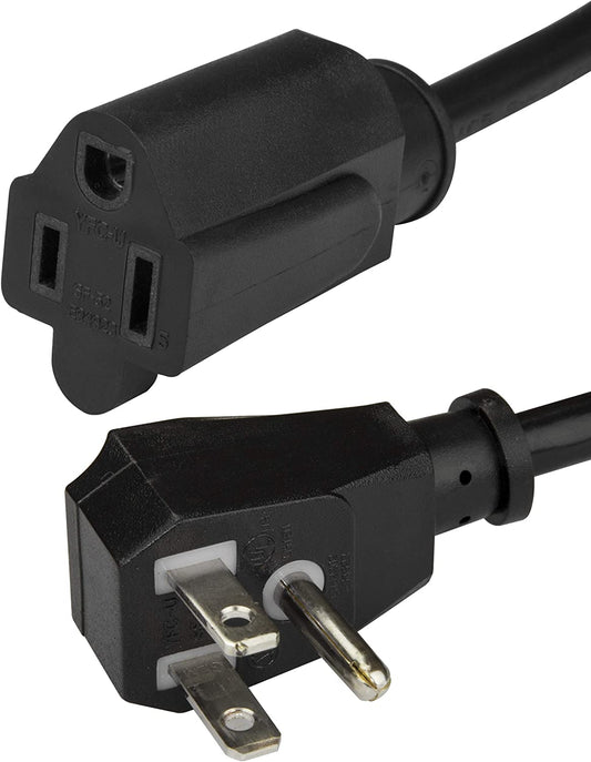 StarTech.com 1.5ft (0.45m) Power Extension Cord, Flat NEMA 5-15P to NEMA 5-15R, 10A 125V, 18AWG, Computer Power Extension Cord, Flat Extension Cord, Outlet Extension Cable, UL Listed (PACF10118IN)