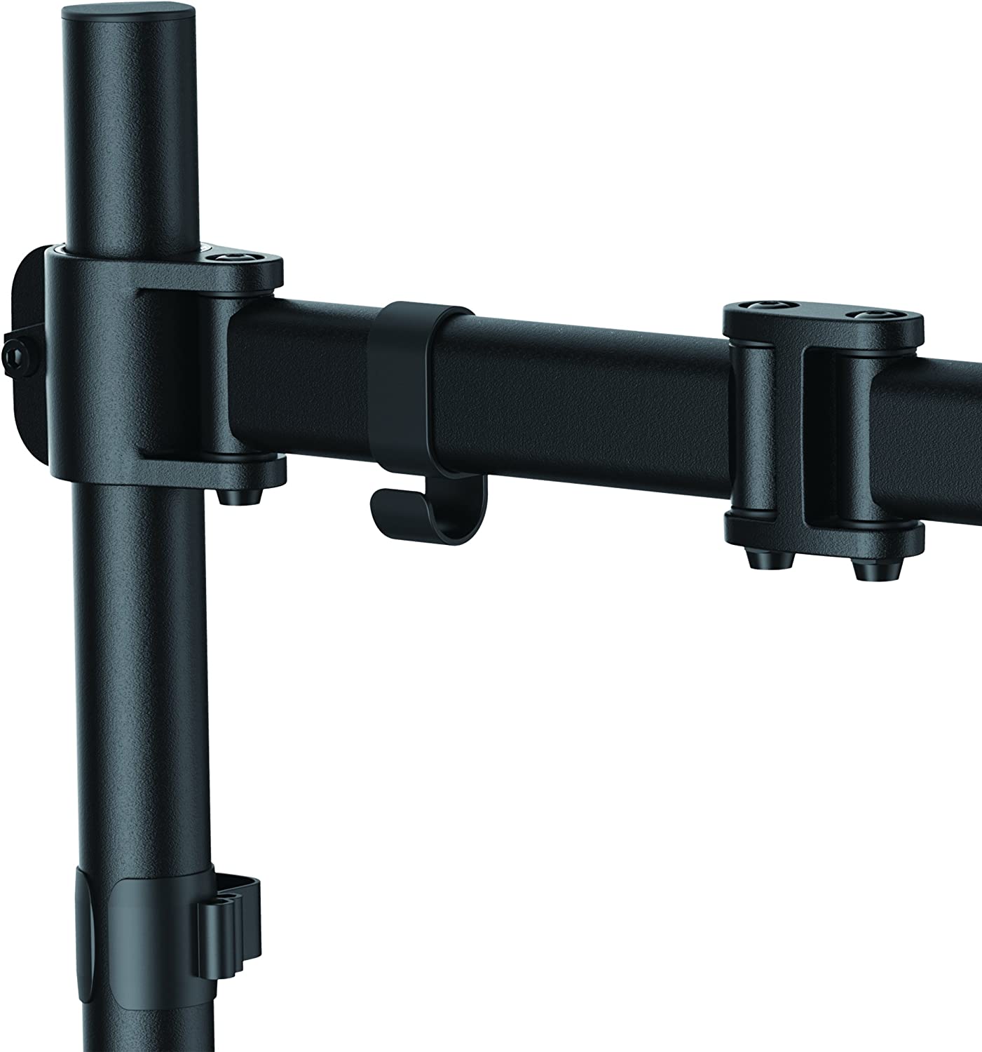StarTech.com Desk Mount Monitor Arm for up to 34" VESA Compatible Displays - Articulating Pole Mount Single Monitor Arm - Ergonomic Height Adjustable - Desk Clamp/Grommet (ARMPIVOTB) - Black