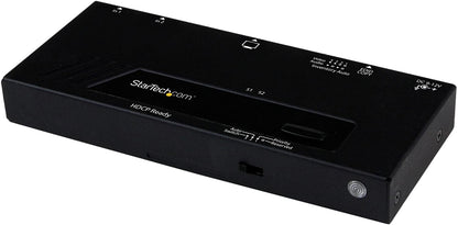 StarTech.com 2 Port HDMI Switch w/ Automatic and Priority Switching - 2 In 1 Out HDMI Selector with Automatic Priority Switching – 1080p (VS221HDQ),Black