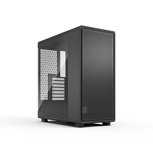 Fractal Design Epoch Black - Tempered Glass Light Tint - High Airflow PC Gaming Case - Mesh Front Panel - Three Momentum 12 Fans Included - Spacious Interior - ATX/mATX/ITX Support Black - Tg Tempered glass
