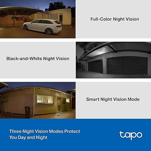 TP-Link Tapo 2K QHD Pan/Tilt Outdoor Wired Security Wi-Fi Camera, 360° Visual Coverage, Full-Color Night Vision Up to 98ft, Smart Motion Tracking, Person Detection,Physical Privacy Mode(Tapo C510W) 2K QHD w/Color Night Vision, Pan/Tilt