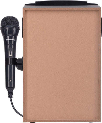 Karaoke USA Portable MP3 Karaoke Player with Bluetooth, PA, and Built-In Battery (GQ410) , Black