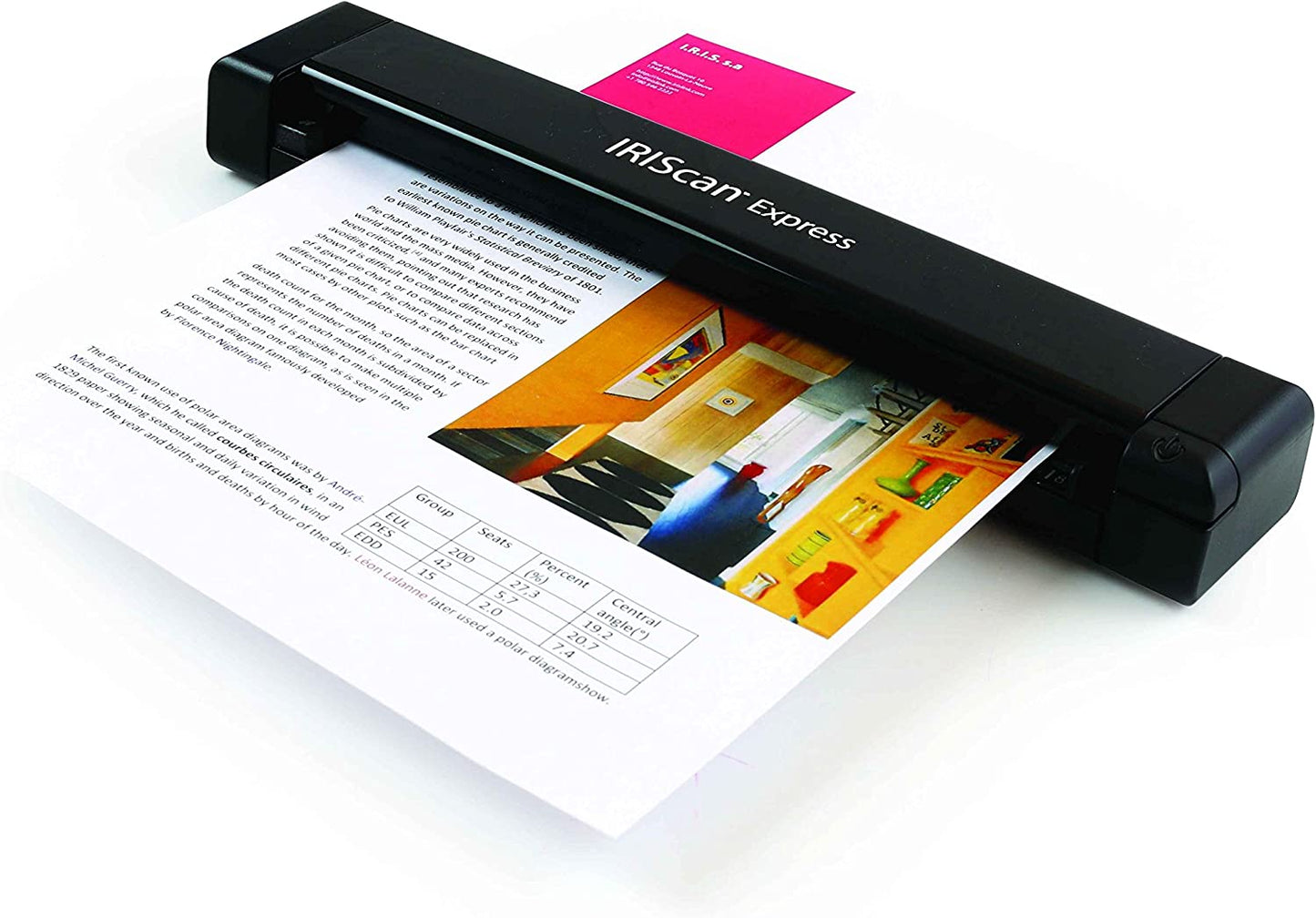 Iris usa IRIScan Express 4 USB Portable 1200 dpi Scanner