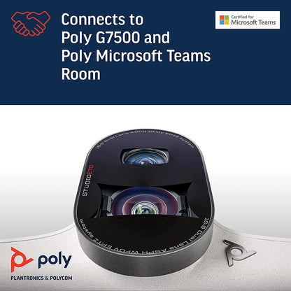 Poly - Studio E70 Intelligent Camera for Large Conference Rooms (Plantronics + Polycom) - Dual 4K Lenses, Speaker Tracking, &amp; Group Framing - Works with Poly G7500 or Poly Microsoft Teams Room