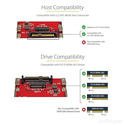 StarTech Startech.com M.2 Drive To U.2 Sff-8639 Host Adapter