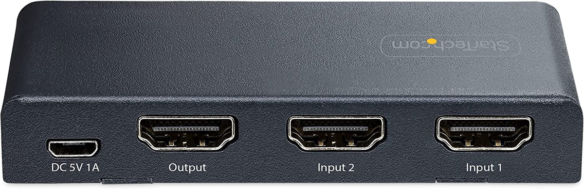 StarTech.com 2-Port 8K HDMI Switch, HDMI 2.1 Switcher 4K 120Hz/8K 60Hz UHD, HDR10+, HDMI Switch 2 in 1 Out, Auto/Manual Source Switching, Power Adapter and Remote Included (2PORT-HDMI-SWITCH-8K) 2 port