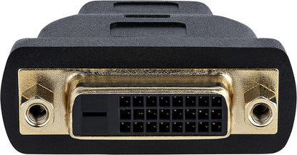 StarTech.com HDMI Male to DVI Female - HDMI to DVI-D Adapter - Bi-Directional - DVI to HDMI (HDMIDVIMF), Black