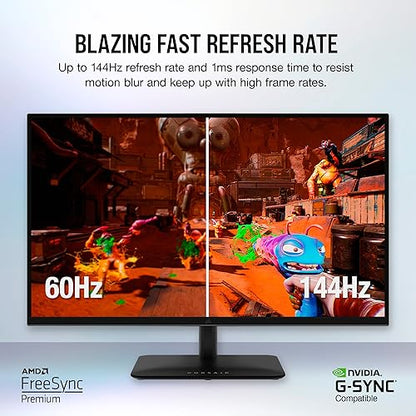 Corsair XENEON 32UHD144-A Gaming Monitor - 32-Inch, IPS UHD (3840 x 2160), AMD FreeSync Premium Adaptive Sync, 144Hz Refresh Rate, 1ms, DisplayHDR600, HDMI 2.1, DisplayPort 1.4, USB-C 3.1 - Black
