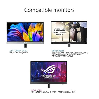 ASUS ZenScreen Stand MTS02D - Ergonomic Stand for Portable Monitors, Tilt, Pivot, Height adjustments, 1/4” Tripod Socket Compatible, Work from Home Setup, Home Office