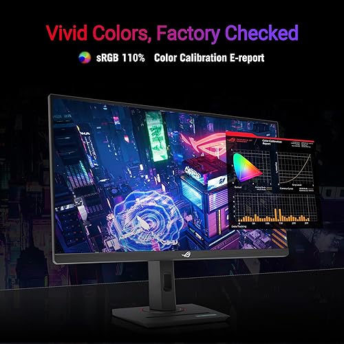 ASUS ROG Strix 24.5” USB-C HDR400 Gaming Monitor (XG259CMS)–Full HD 1080p, 310Hz, 1ms, Fast IPS, 110% SRGB, Extreme Low Motion Blur Sync, G-SYNC Compatible, DisplayWidget, Tripod Socket