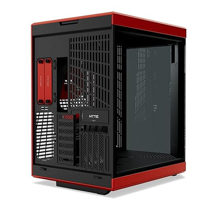 HYTE Y70 Touch Infinite Dual Chamber ATX Mid Tower Modern Aesthetic Case with Integrated 2.5K LCD Touchscreen - Black Cherry
