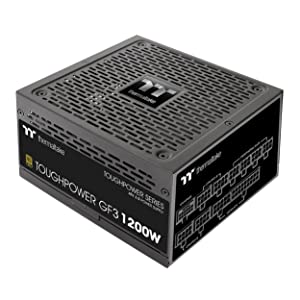 Thermaltake Toughpower GF3 1200W 80+ Gold Full Modular SLI/Crossfire Ready ATX 3.0 Standard Power Supply, PCIe Gen.5 12VHPWR Connector Included, PS-TPD-1200FNFAGU-4, 10 Year Warranty Black 1200W GF3 ATX3.0