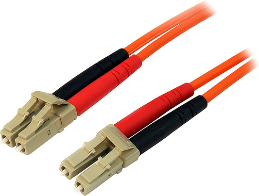 StarTech.com 1m Fiber Optic Cable - Multimode Duplex 50/125 - LSZH - LC/LC - OM2 - LC to LC Fiber Patch Cable (50FIBLCLC1) Orange 3.3 ft / 1 m LC to LC Multimode Duplex 50/125