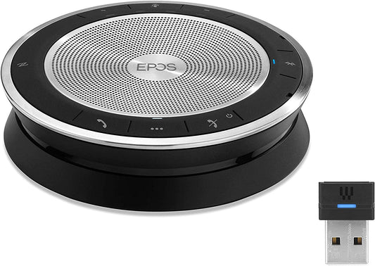 EPOS EXPAND SP 30+ (1000224) Portable Bluetooth Speakerphone | Instant Conferencing Anywhere | Sound-Enhanced | PC, Mobile Phone &amp; Softphone Connection | Skype for Business Certified, Black