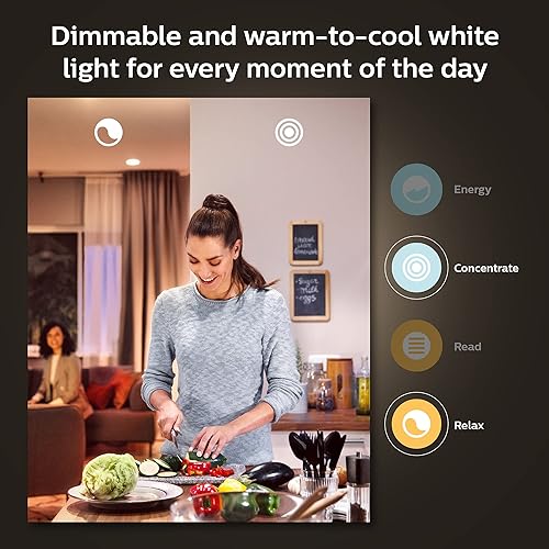 Philips Hue White Ambiance E12 LED Candle Light Bulb, Bluetooth & Zigbee compatible (Hue Hub Optional), Works with Alexa & Google Assistant