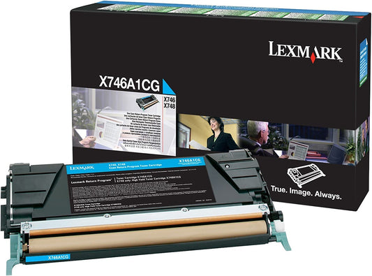 Lexmark X746A1CG X746 X748 Toner Cartridge (Cyan) in Retail Packaging
