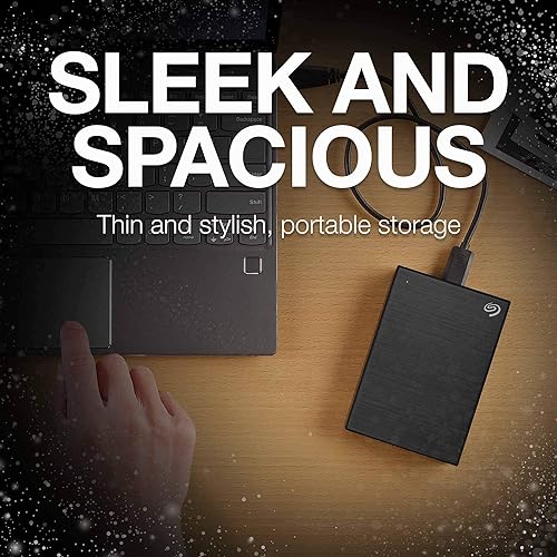 Seagate Backup Plus Slim STHN2000400 2 TB Portable Hard Drive - External - Black