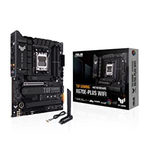 ASUS TUF Gaming X670E-PLUS WiFi 6E Socket AM5 (LGA 1718) Ryzen 7000 ATX Gaming Motherboard(16 Power Stages, PCIe® 5.0, DDR5 Memory, Four M.2 Slots,2.5 Gb LAN,USB 4, Aura RGB Lighting)
