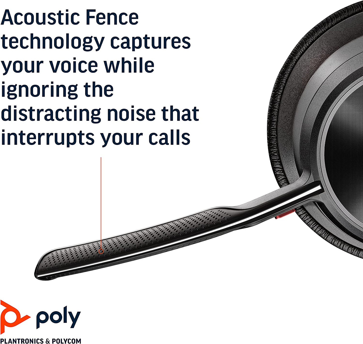 Poly - Voyager Focus 2 UC USB-C Headset with Stand (Plantronics) - Bluetooth Stereo Headset with Boom Mic - USB-C PC/Mac Compatible - Active Noise Canceling - Works with Teams (Certified), Zoom &amp; more Headset + Charge Stand, Teams Version