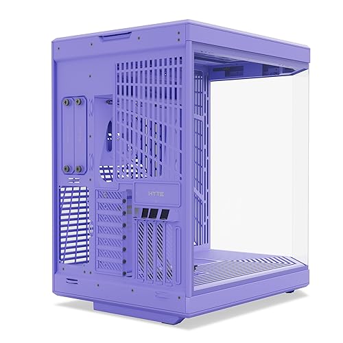HYTE Y70 Mid-Tower ATX Gaming PC Desktop Case - Panoramic Tempered Glass - Dual Chamber - High Airflow Chassis - PCIE 4.0 Riser Cable Included - New Modern Aesthetic - Taro Milk (Purple)