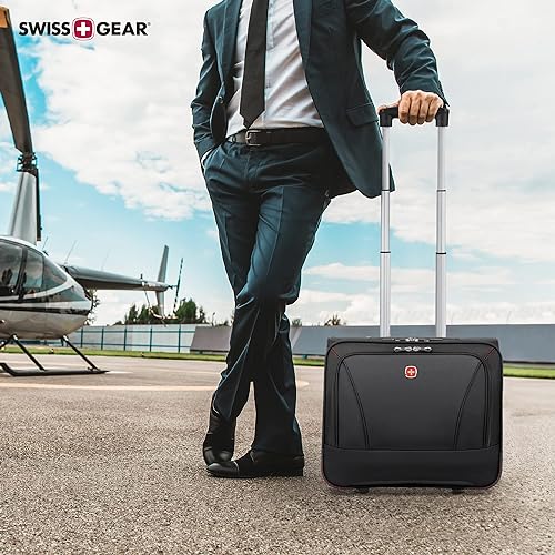 SWISSGEAR SWA0970 International Carry-On Wheeled Business Case - Holds Up to 15.6-Inch Laptop, , Black