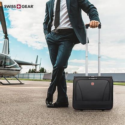 SWISSGEAR SWA0970 International Carry-On Wheeled Business Case - Holds Up to 15.6-Inch Laptop, , Black