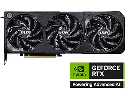 MSI Gaming RTX 5070 TI 16G Shadow 3X OC Graphics Card (16GB GDDR7, 256-bit, Extreme Performance: 2497 MHz, DisplayPort x3 2.1a, HDMI 2.1b, NVIDIA Blackwell Architecture)