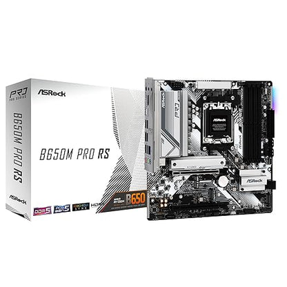 Asrock Motherboard B650m Pro Rs Amd B650 Am5 Max128gb Ddr5 Pcie Micro Atx Retail