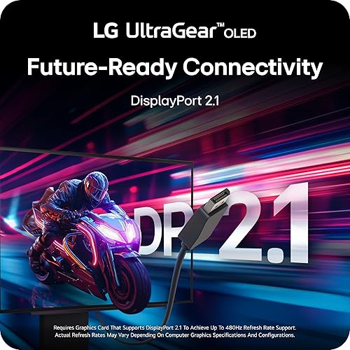 LG Ultragear™ 27" OLED 480Hz Gaming Monitor, QHD (2560x1440) OLED Display / 480Hz Refresh Rate / 0.03ms (GtG) Response time/NVIDIA® G-SYNC® Compatible/AMD FreeSync™ Premium Pro